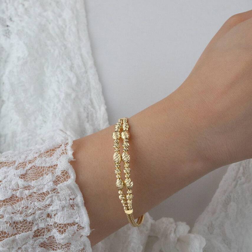 3 Sıra Dorika Çizgili Bileklik - 1