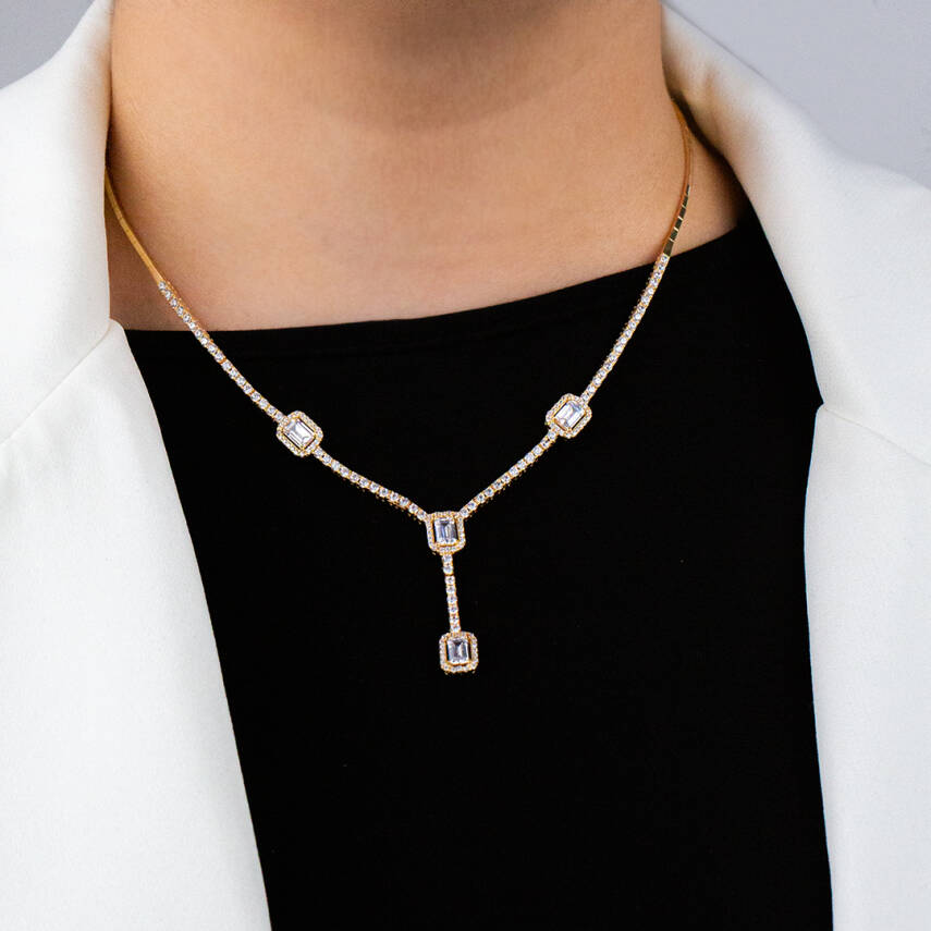 4 Bagetli Taşlı Set - 2