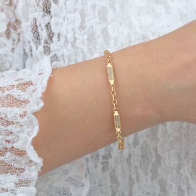 Ataç Zincirli Taşlı Bileklik - 