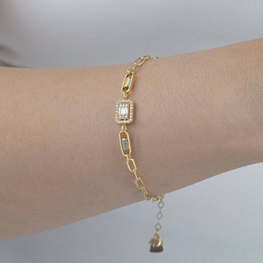 Baget Taşlı Ataç Bileklik - 1