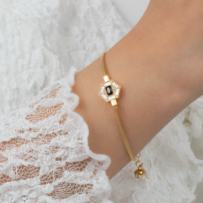 Baget Taşlı Renkli Bileklik - 