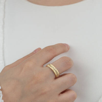 Başak Yapraklı Yüzük - 