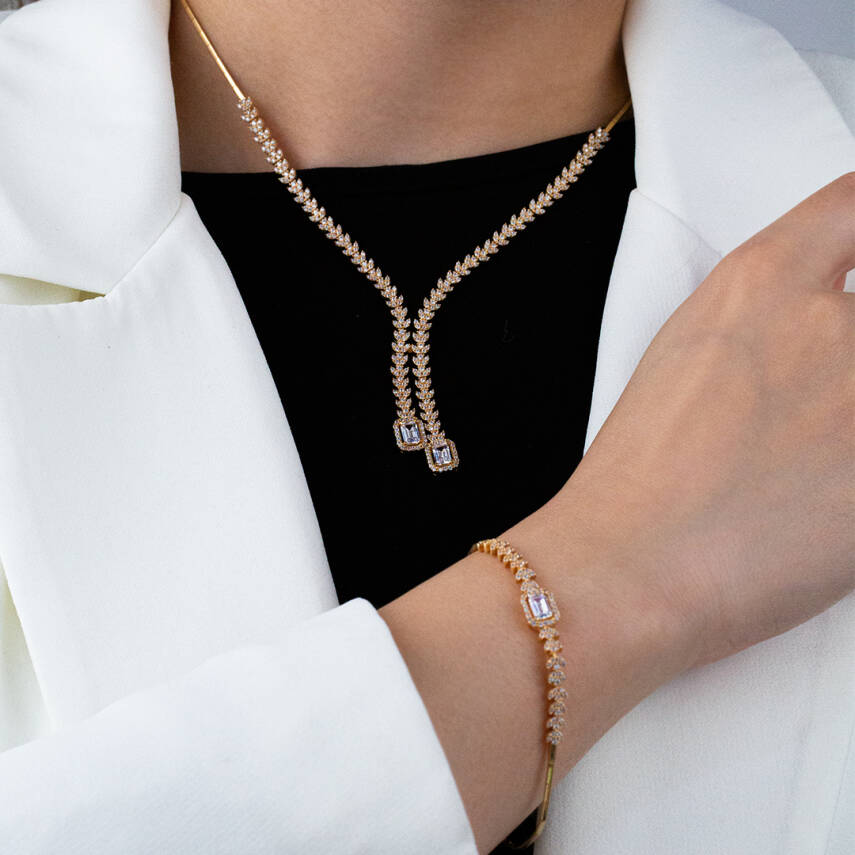 Başaklı Baget Taşlı Set - 1