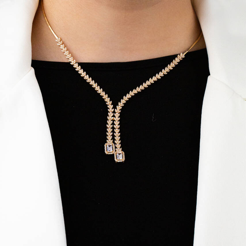 Başaklı Baget Taşlı Set - 2