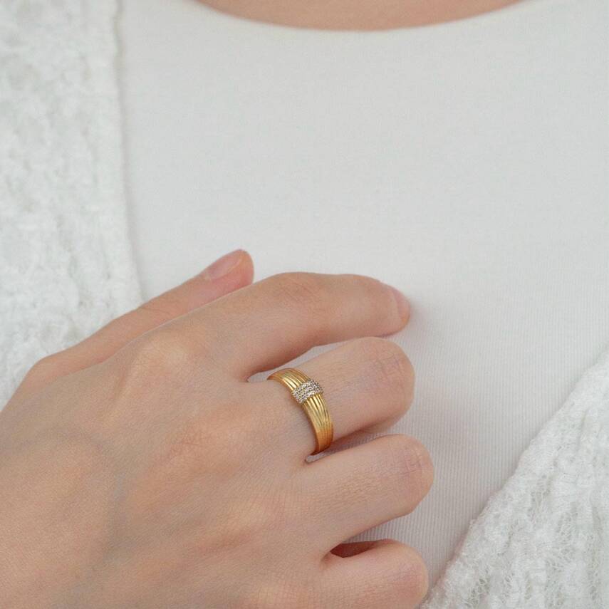 Bombe Taşlı Yüzük - 1