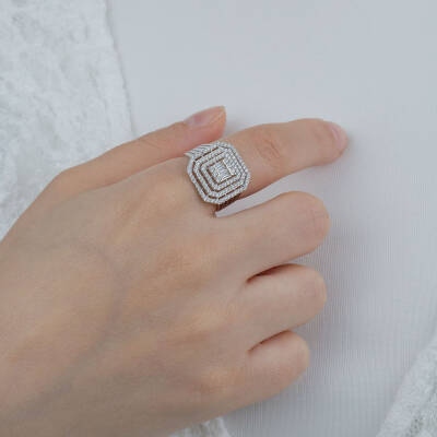 Büyük Baget Taşlı Yüzük - 