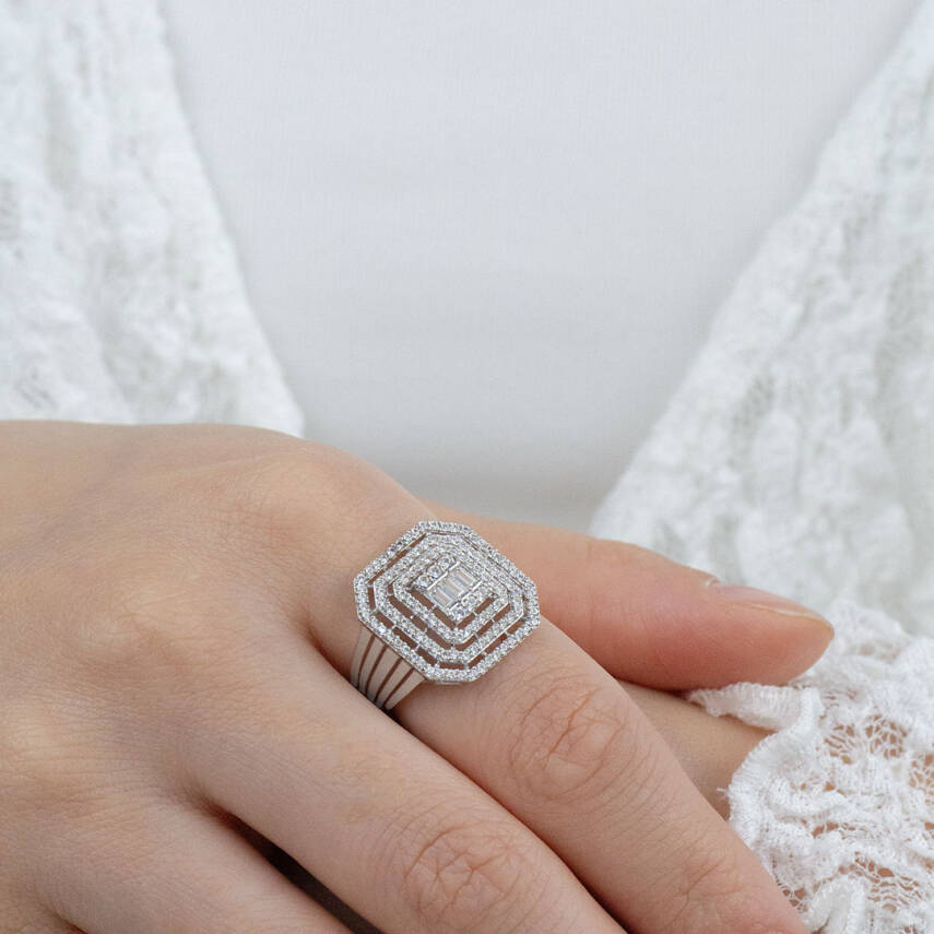 Büyük Baget Taşlı Yüzük - 2