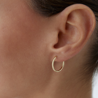 Büyük Düz Halka Küpe - 