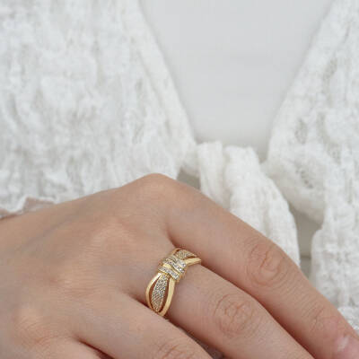 Çapraz Taşlı Yüzük - 2