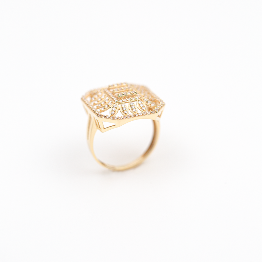 Çiçek Detaylı Baget Yüzük - 2