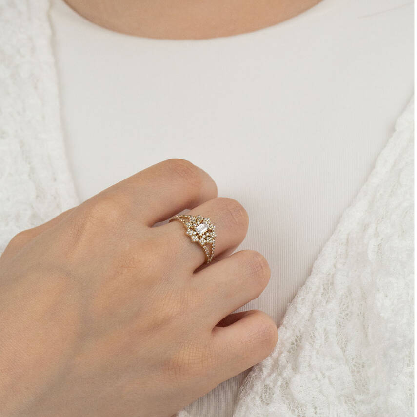 Çicek Taşlı Yüzük - 1