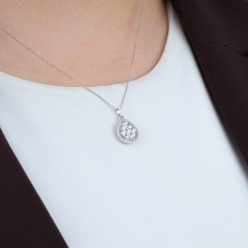 Damla Taşlı Kolye - 1