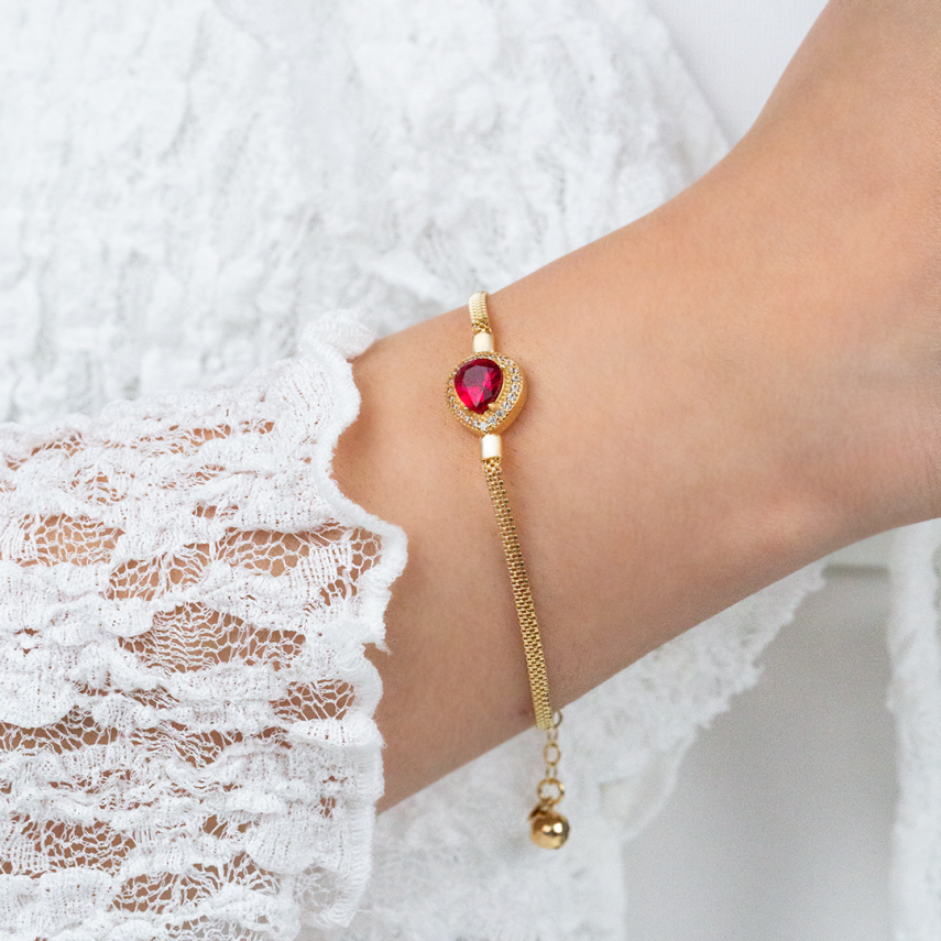 Damla Taşlı Renkli Bileklik - 1