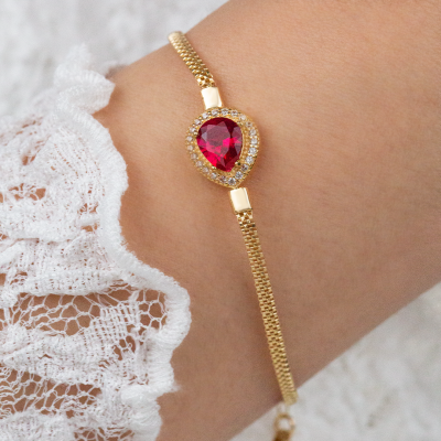 Damla Taşlı Renkli Bileklik - 2