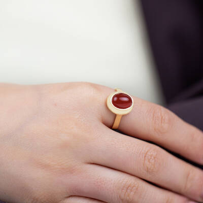 Doğal Akik Taş Yüzük - 2