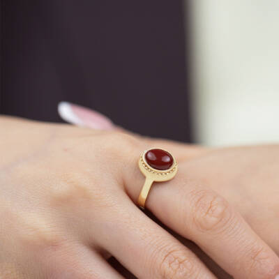 Doğal Akik Taşlı Yüzük - 2