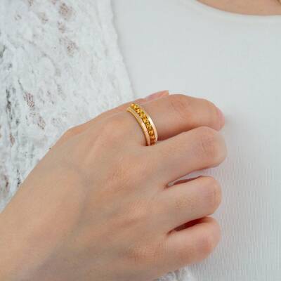 Dorika Taşlı Yüzük - 