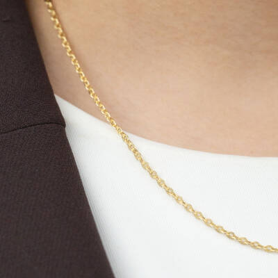 Düğme Zincir Kolye - 3