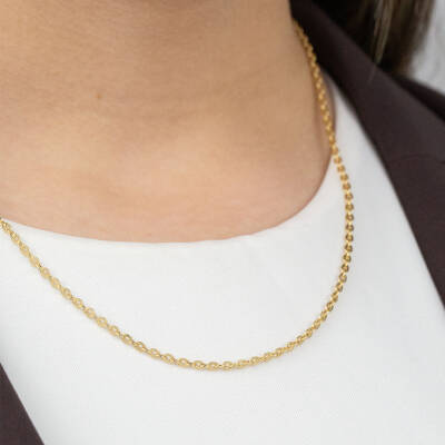 Düğme Zincir Kolye - 2