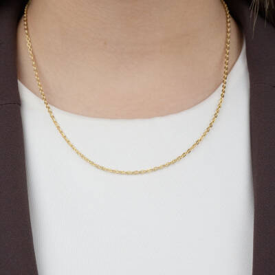 Düğme Zincir Kolye - 