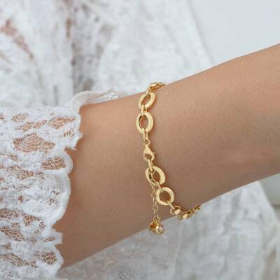 Halka Taş Detaylı Minimal Bileklik - 2