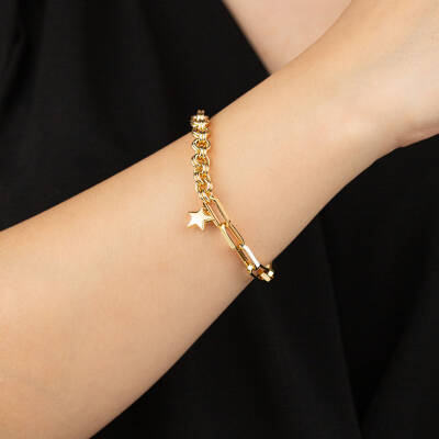 Halkalı Yıldız Bileklik - 