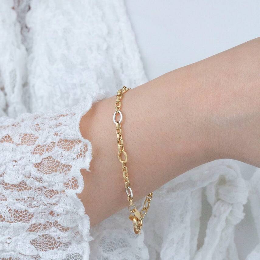 İki Renkli Yuvarlak Bileklik - 1