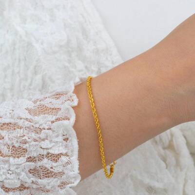 İnce Burma Zincir Bileklik - 2
