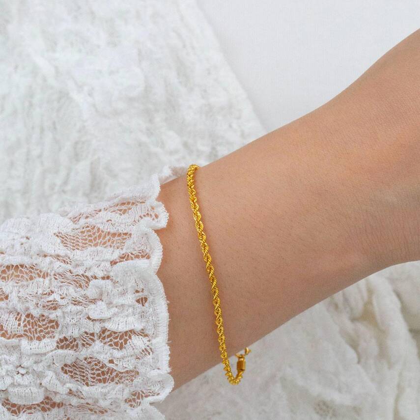İnce Burma Zincir Bileklik - 2
