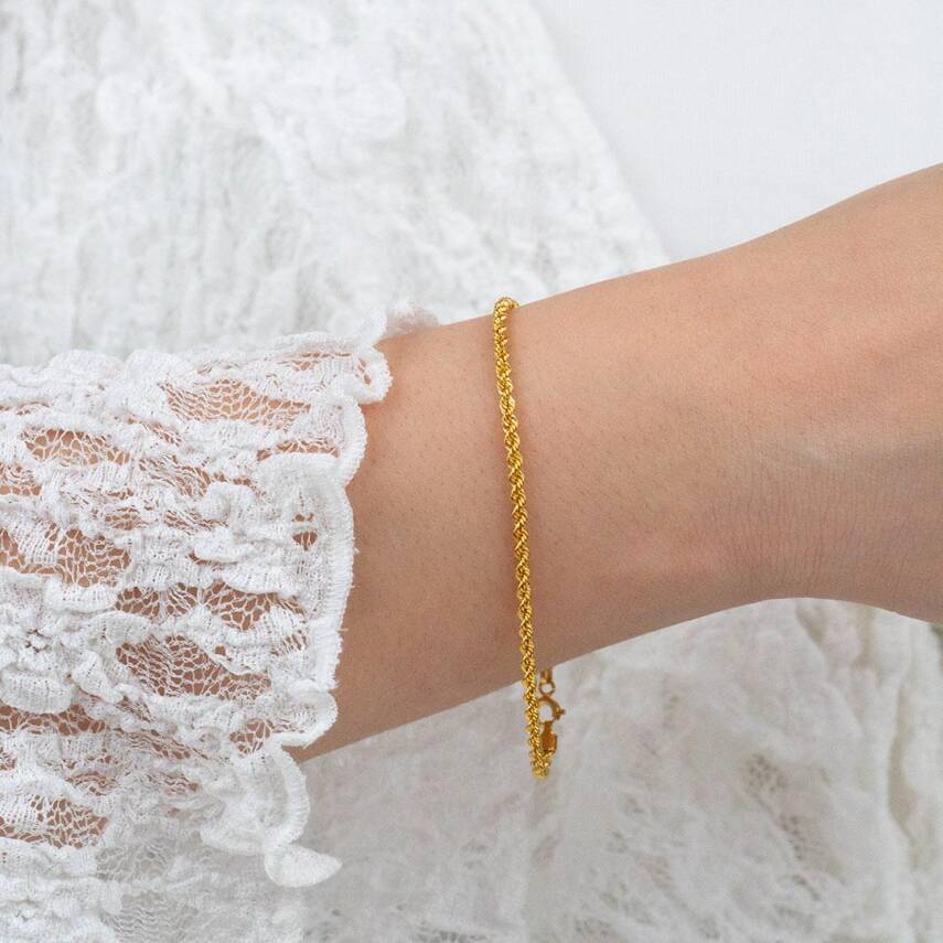 İnce Burma Zincir Bileklik - 1