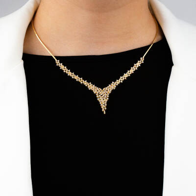 Işık Seli Taşlı Set - 2