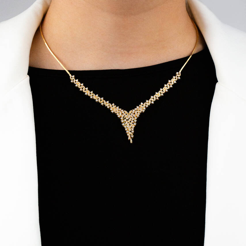 Işık Seli Taşlı Set - 2