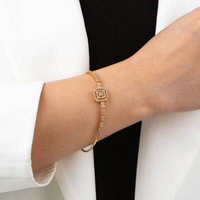 Kare Taşlı Set - 3