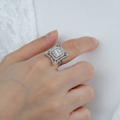 Kare Taşlı Yüzük - 2