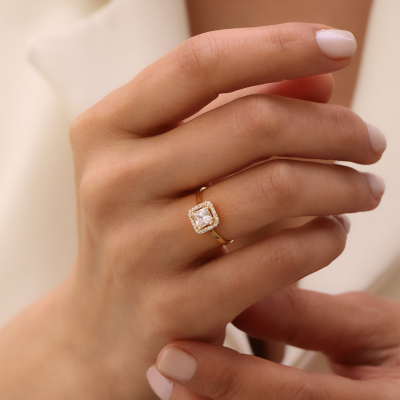 Kare Tektaş Yüzük - 