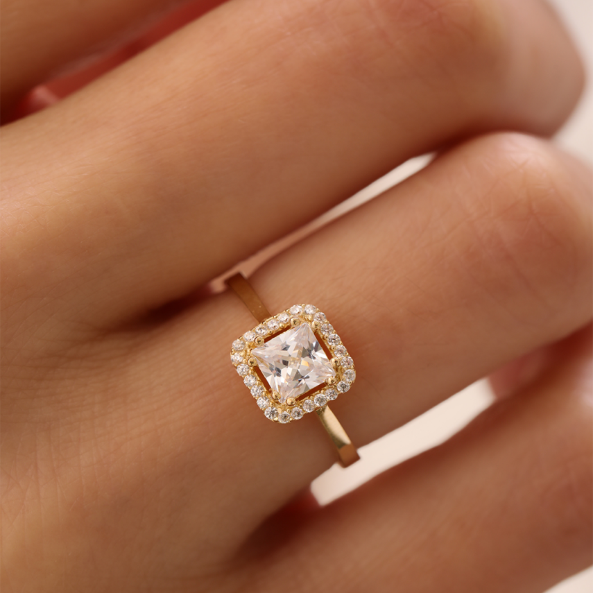 Kare Tektaş Yüzük - 2