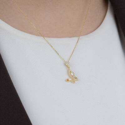 Kelebek Taşlı Kolye - 2