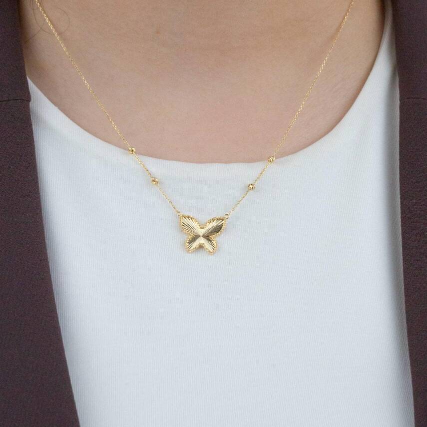 Kelebekli Dorika Kolye - 1