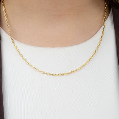 Köşeli Ataç Zincir Kolye - 