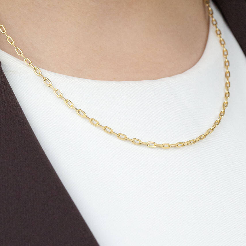 Köşeli Ataç Zincir Kolye - 2