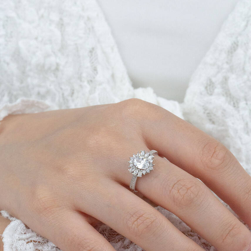 Lotus Taşlı Yüzük - 2