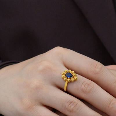 Mavi Taşlı Dorika Yüzük - 2