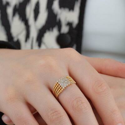 Ortası Taşlı Yüzük - 2