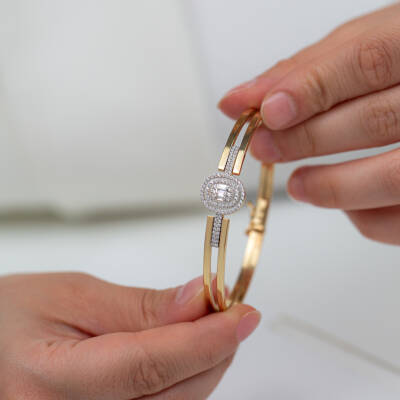 Oval Taşlı Kaburga Kelepçe - 3