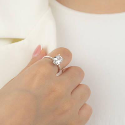 Oval Tektaş Yüzük - 2