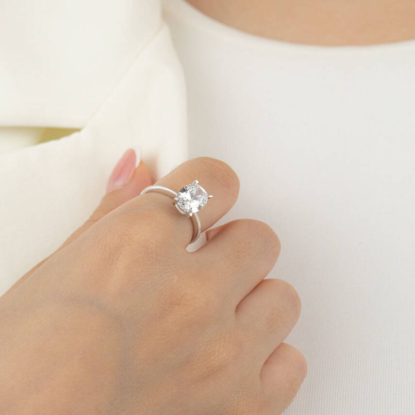 Oval Tektaş Yüzük - 2