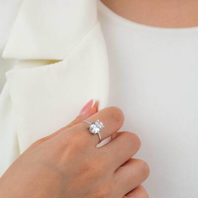 Oval Tektaş Yüzük - 2