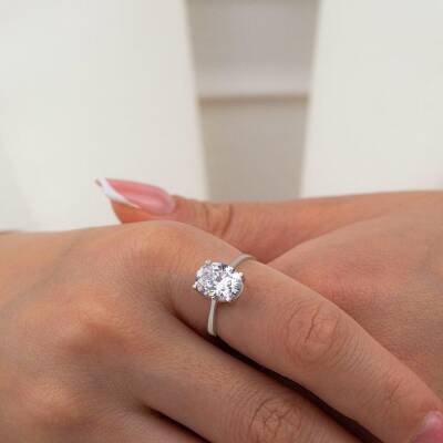 Oval Tektaş Yüzük - 3