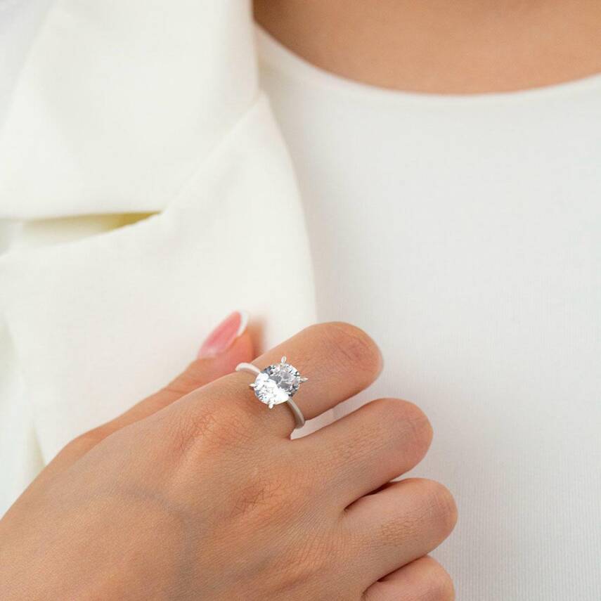 Oval Tektaş Yüzük - 1