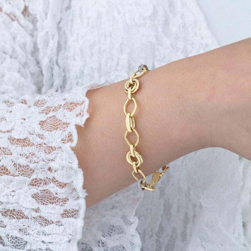 Oval Zincir Bileklik - 1